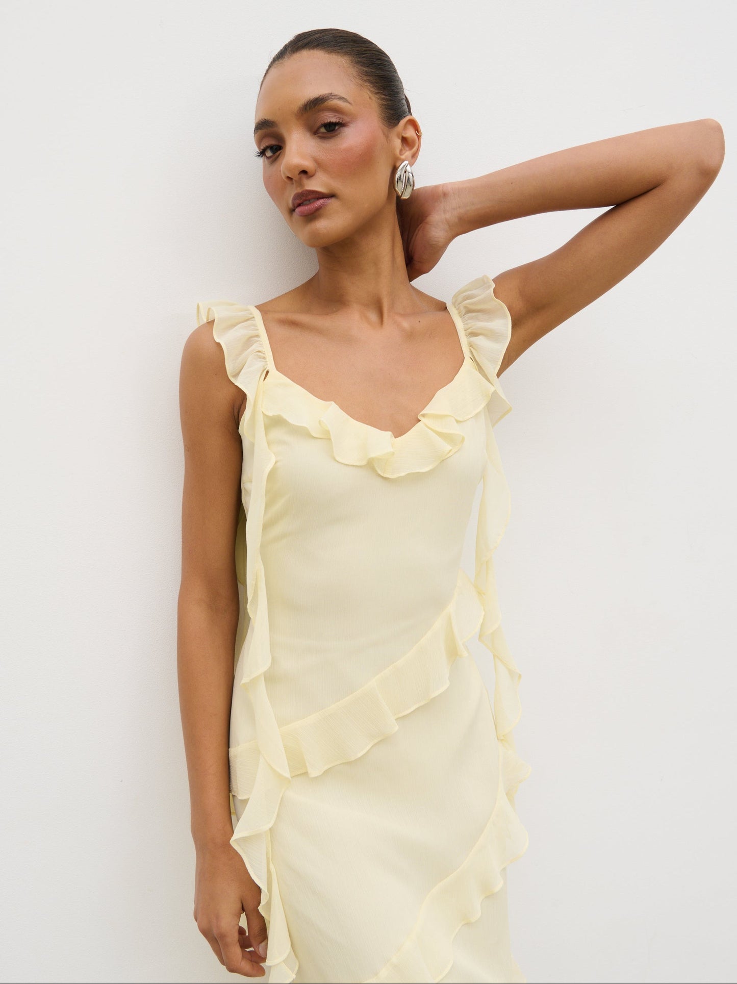 Rue Ruffle Maxi Dress - Lemon
