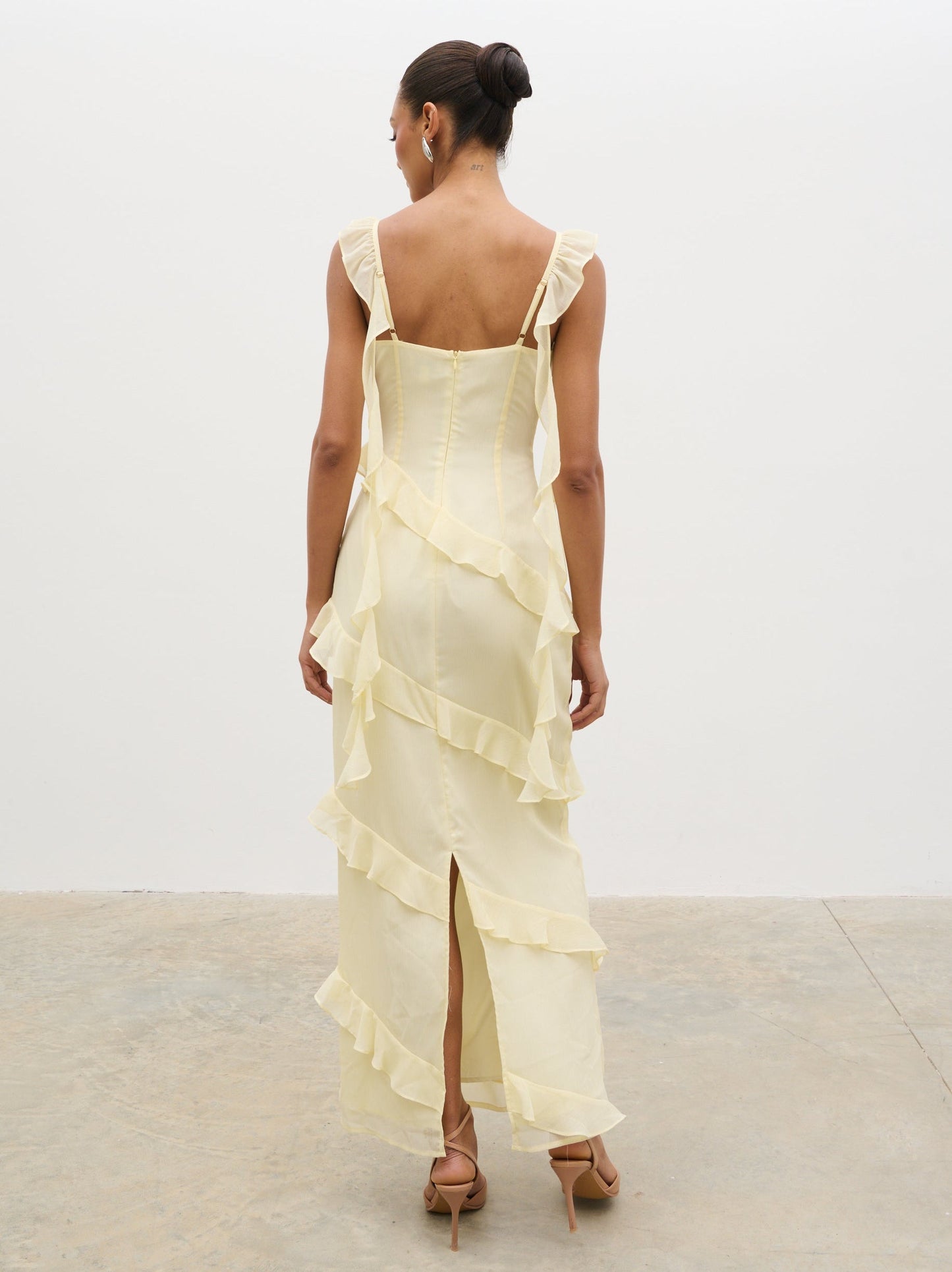 Rue Ruffle Maxi Dress - Lemon