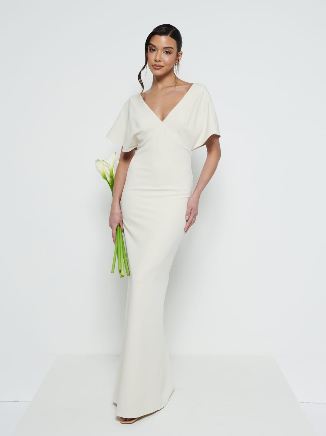 Sadie Crepe Maxi Bridesmaid Dress - Champagne