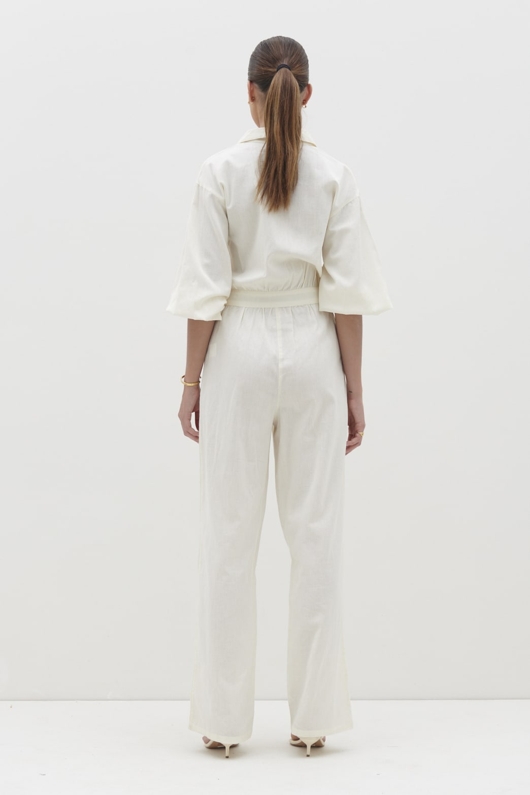 Shona Collared Jumpsuit - Stone