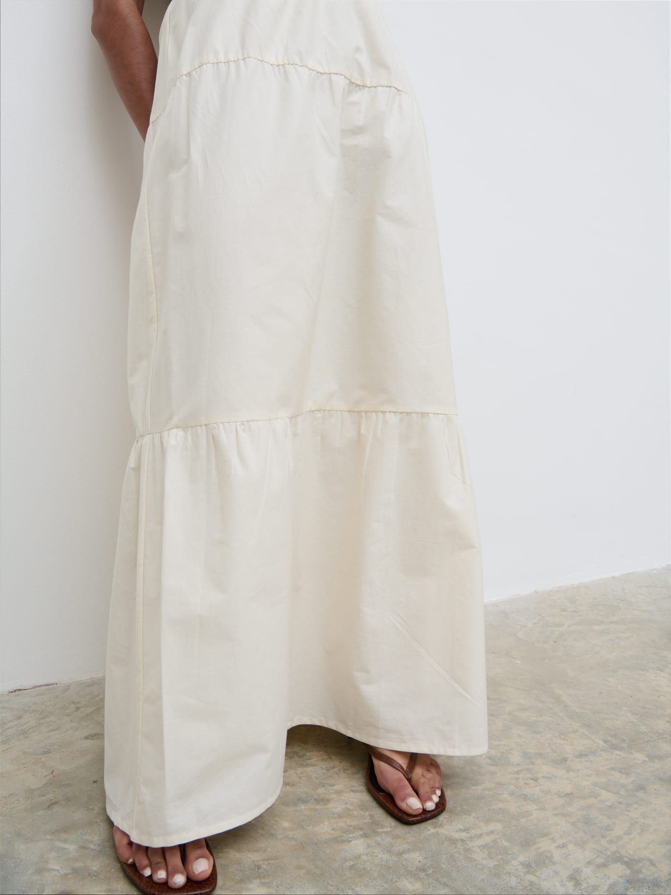 Sol Ruffle Maxi Skirt - Natural