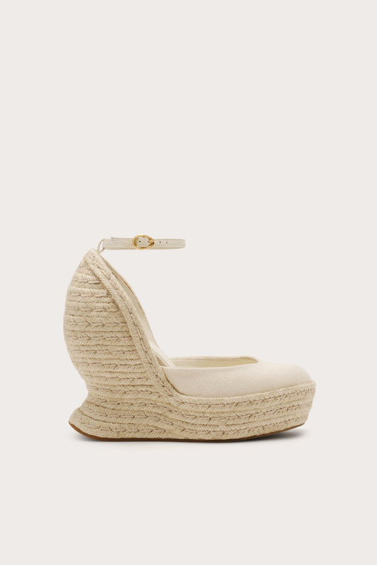 TARA ESPADRILLE SANDAL - OFF WHITE