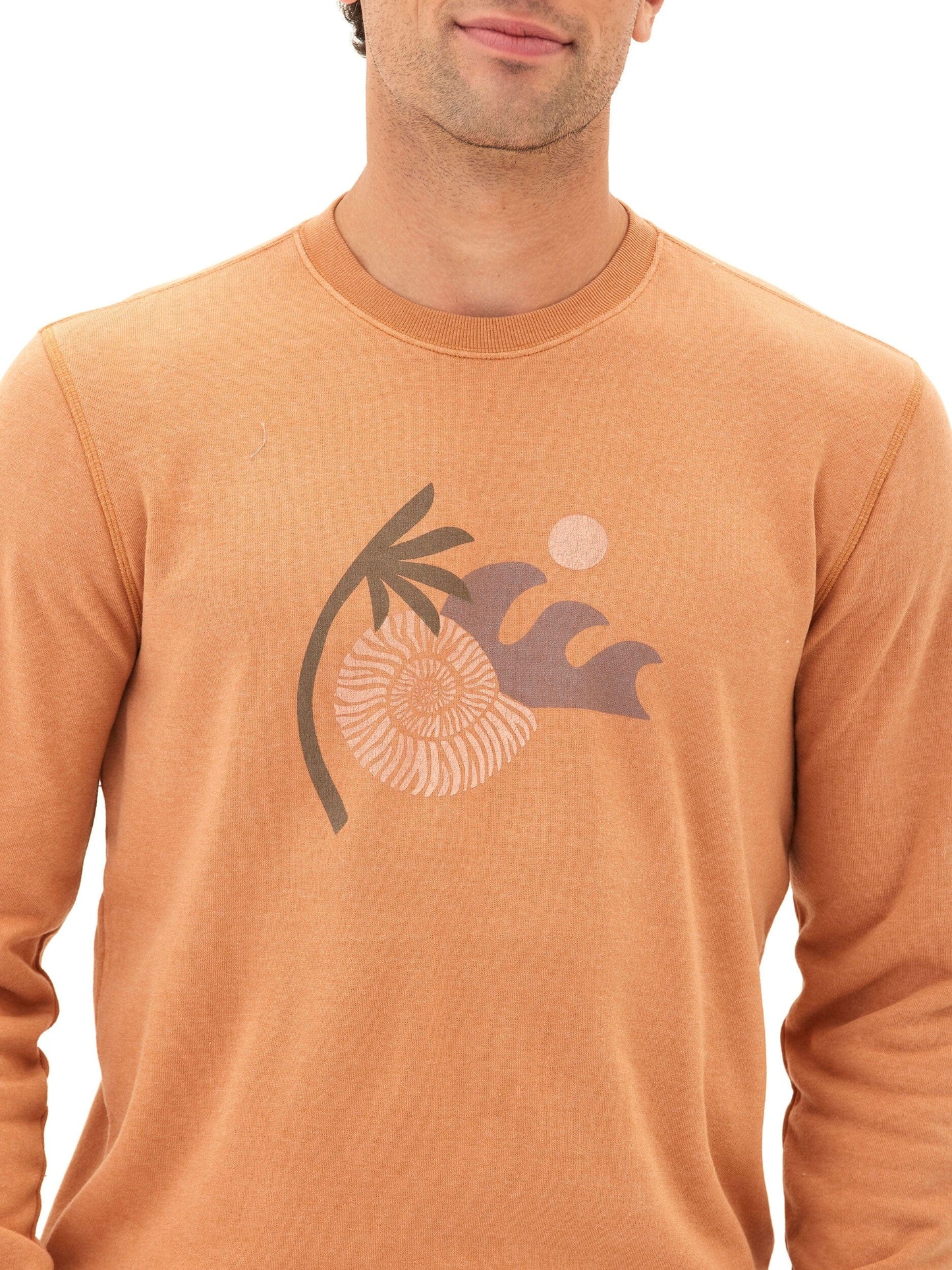 Mineral Wash Graphic Fleece Crew
