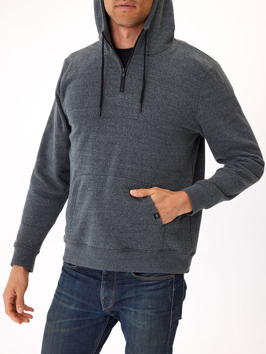 Triblend Breton Half Zip Hoodie