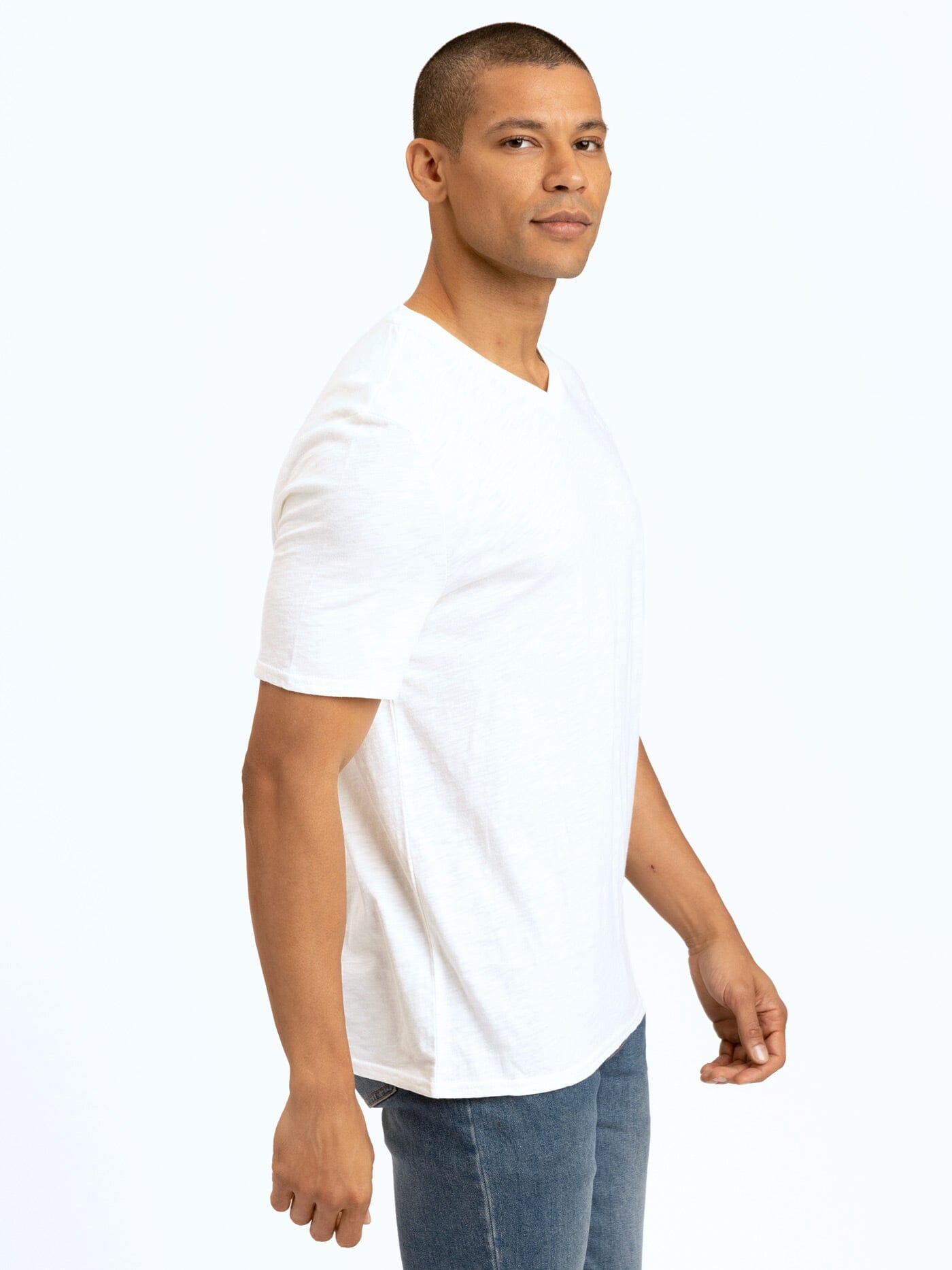 Slub Jersey V-Neck Tee