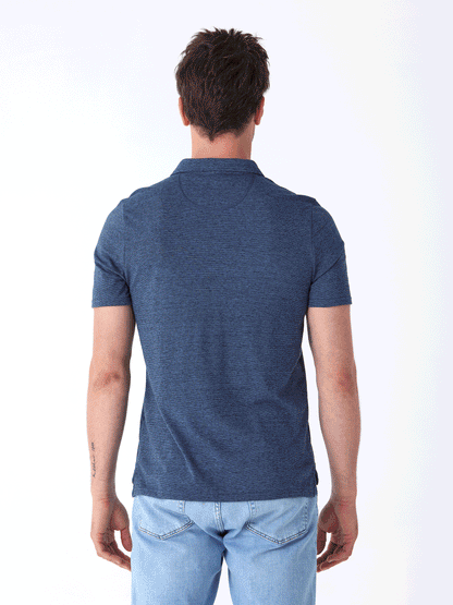 Black Fleck Triblend Jersey Polo