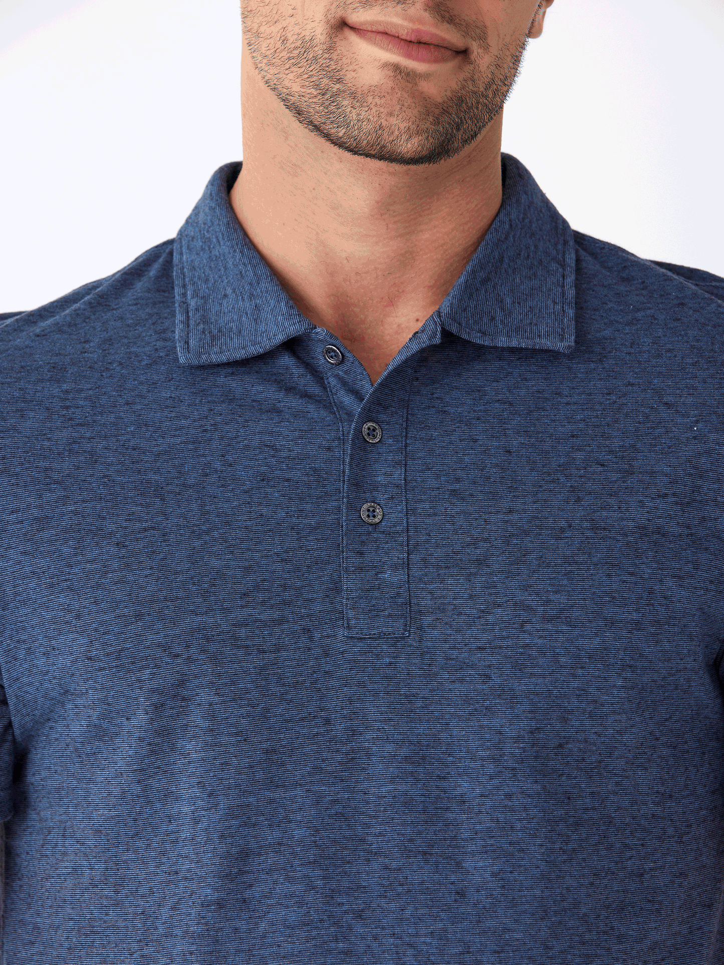 Black Fleck Triblend Jersey Polo