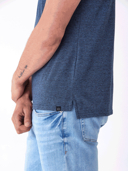 Black Fleck Triblend Jersey Polo
