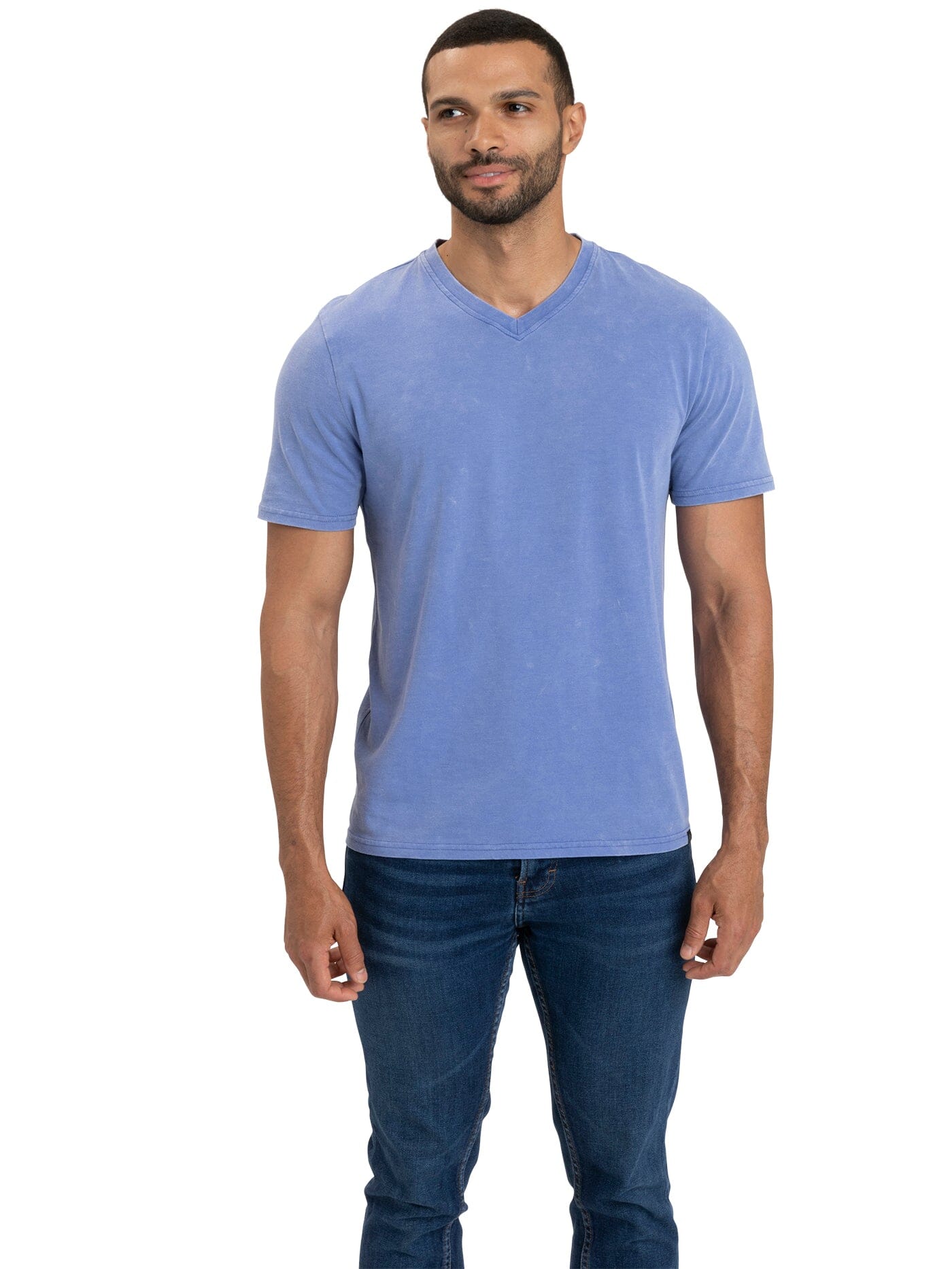 Mineral Wash Jersey V-Neck Tee