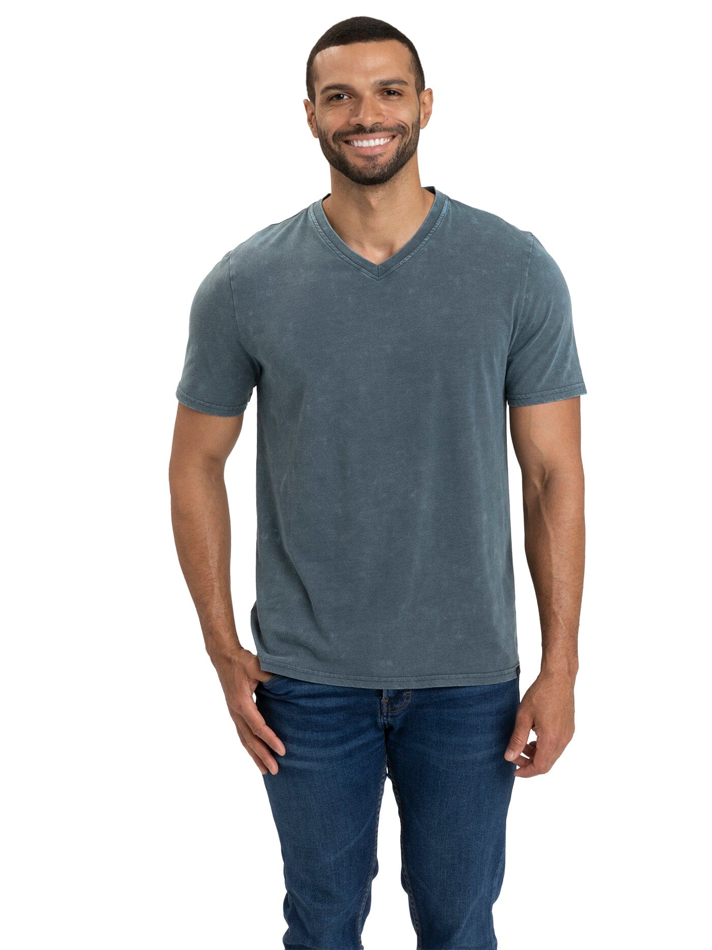 Mineral Wash Jersey V-Neck Tee