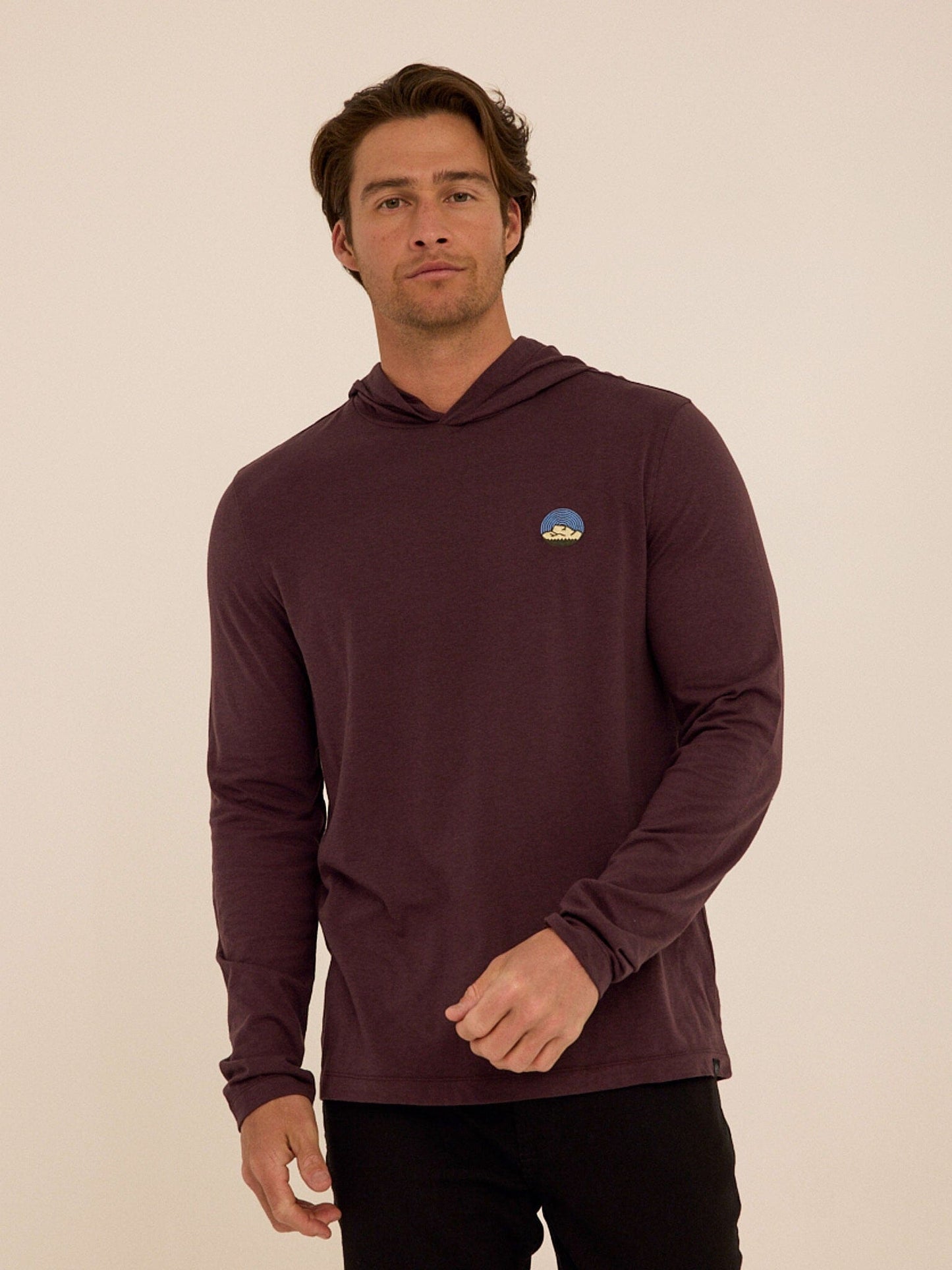 Triblend Embroidery Hoodie Tee