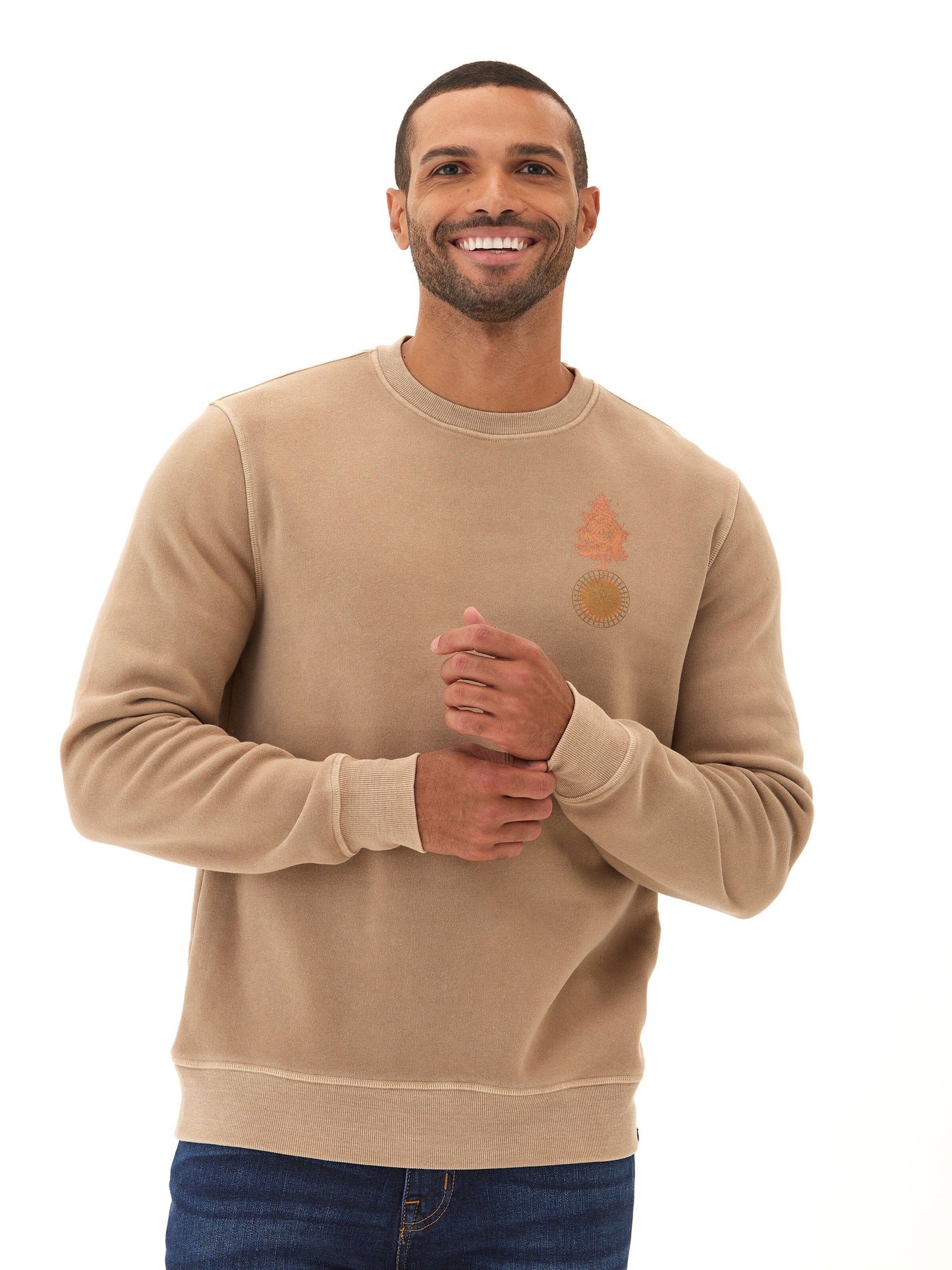 Mineral Wash Graphic Fleece Crew