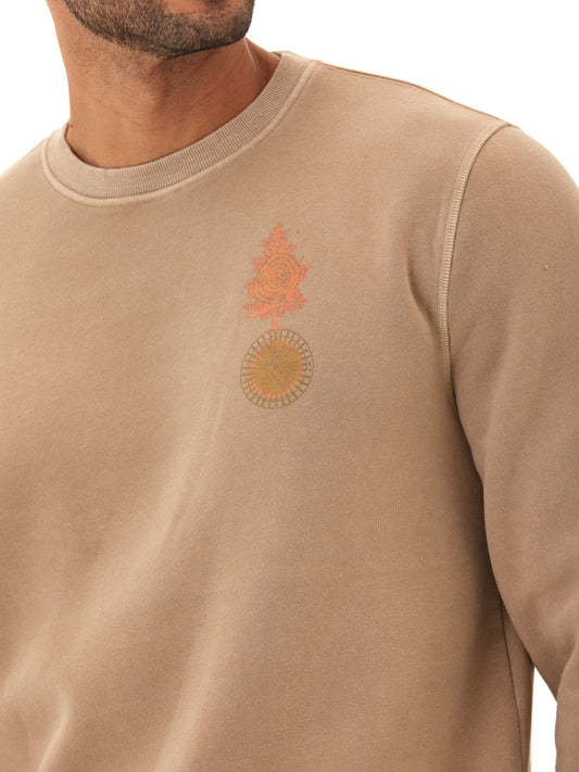 Mineral Wash Graphic Fleece Crew