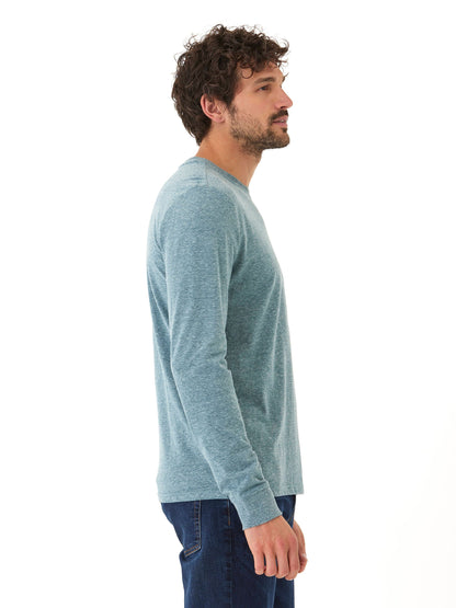 Embroidery Long Sleeve Triblend Crew