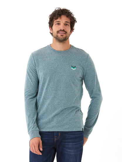 Embroidery Long Sleeve Triblend Crew