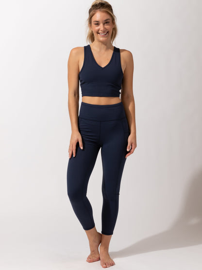 Comfort Fit Ankle Length Pocket Legging
