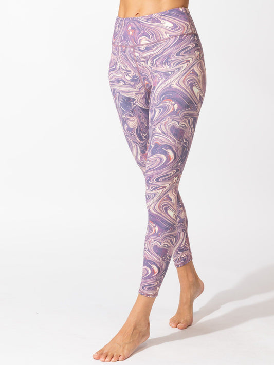 Jackie Aerial Marble Print Hi-Rise 7/8 Legging