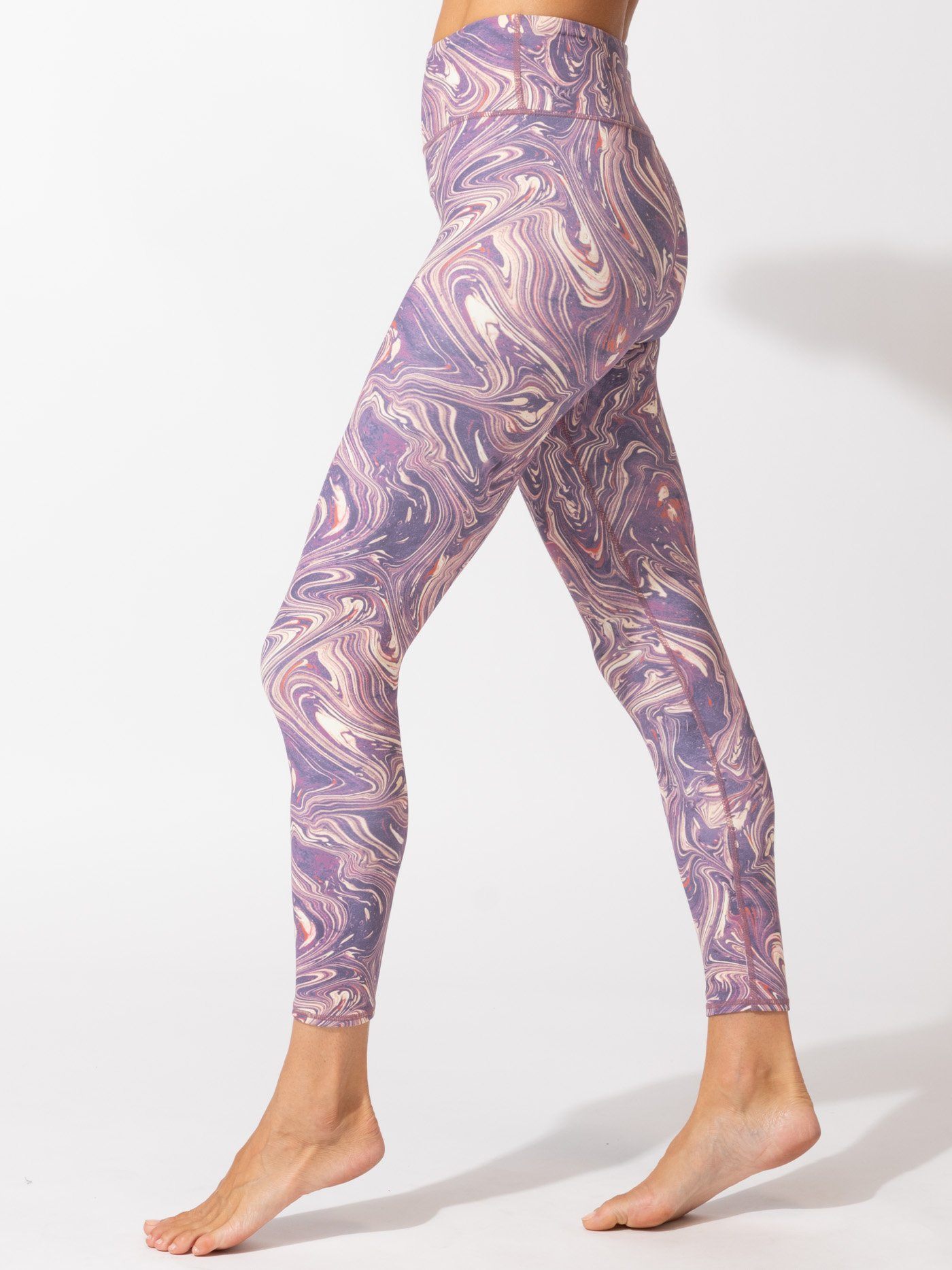 Jackie Aerial Marble Print Hi-Rise 7/8 Legging