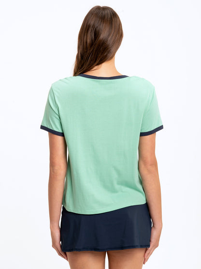 Clea Crop Ringer Tee