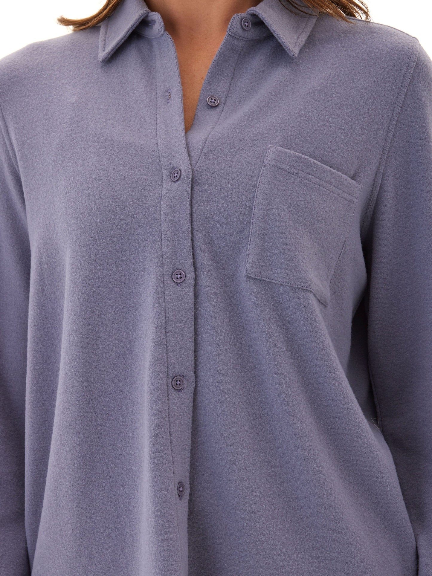 Kandyce Knit Fleece Button-Up