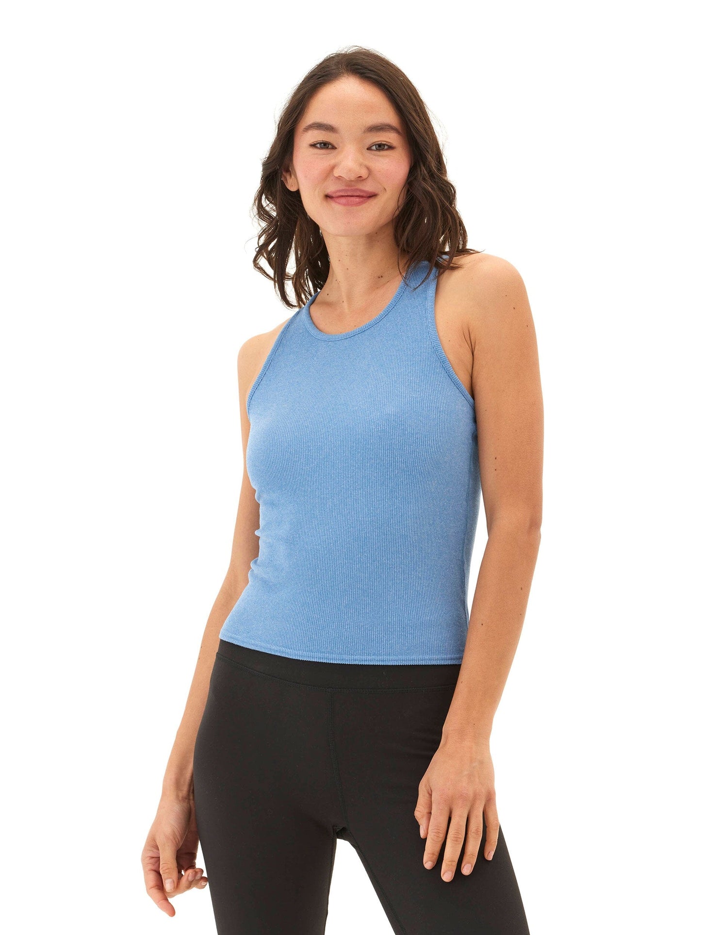 Kensi Heather Luxe Rib Crop Tank