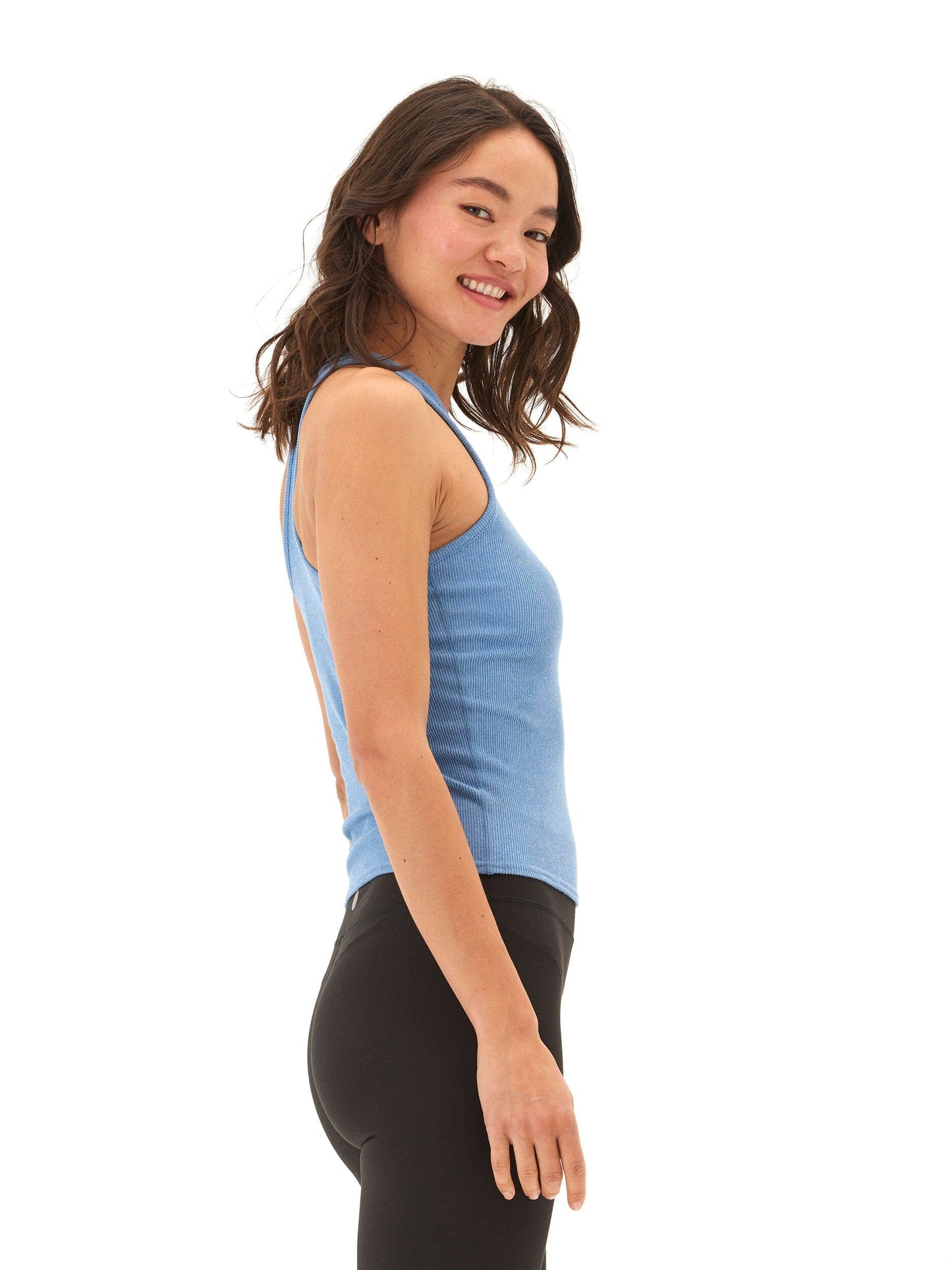 Kensi Heather Luxe Rib Crop Tank