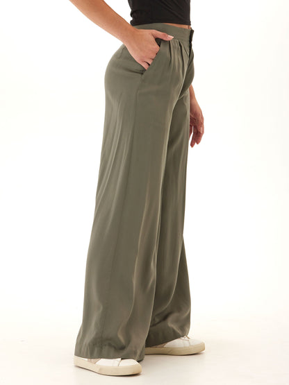 Samirah EcoVero Woven Pleated Wide Leg Pant