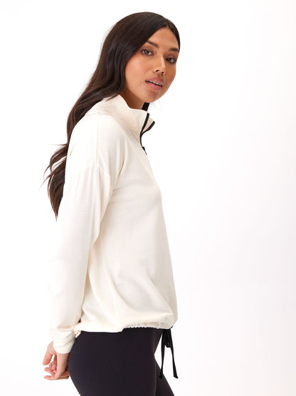 Nyla Feather Fleece Half Zip Pullover