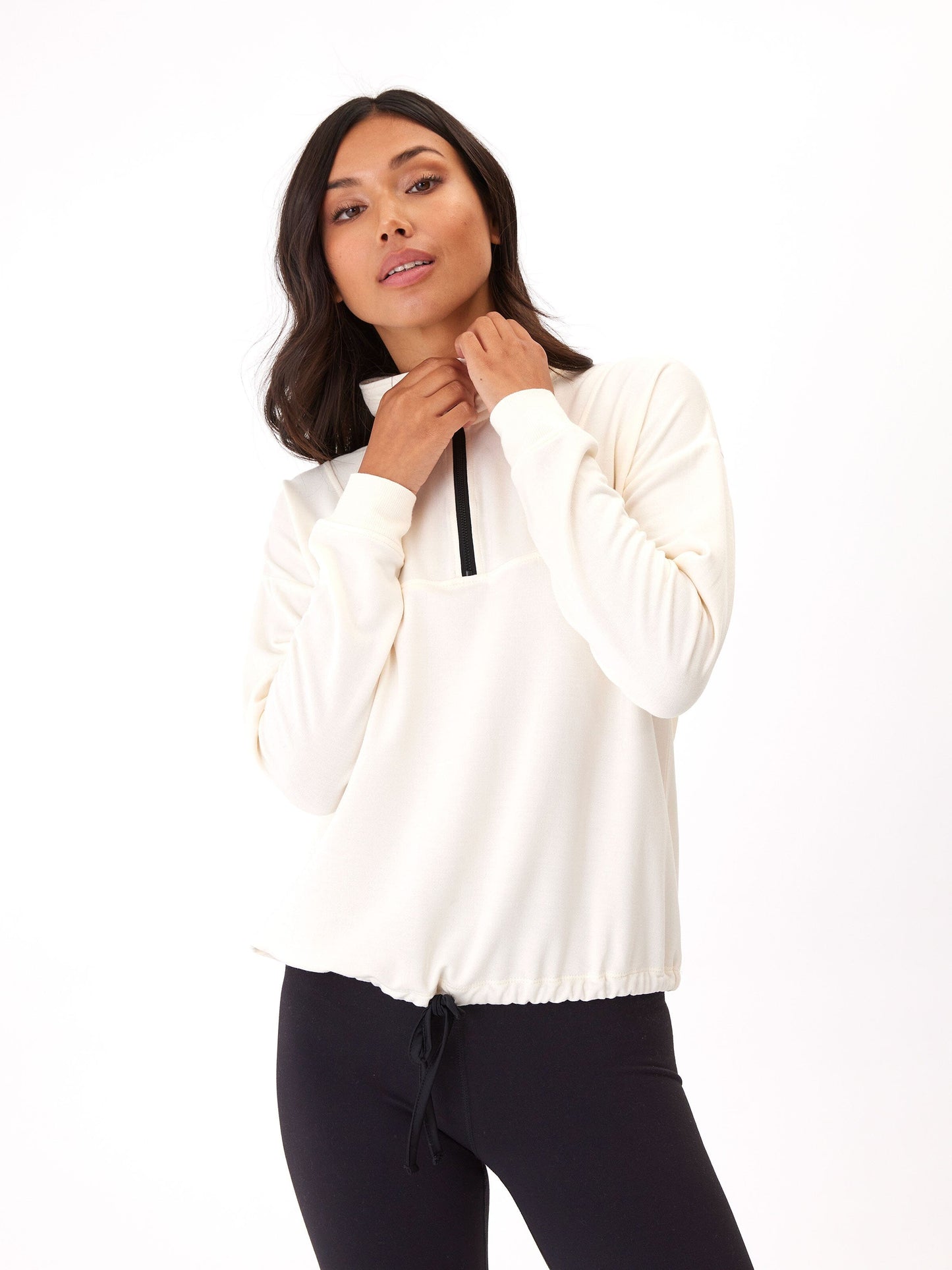 Nyla Feather Fleece Half Zip Pullover