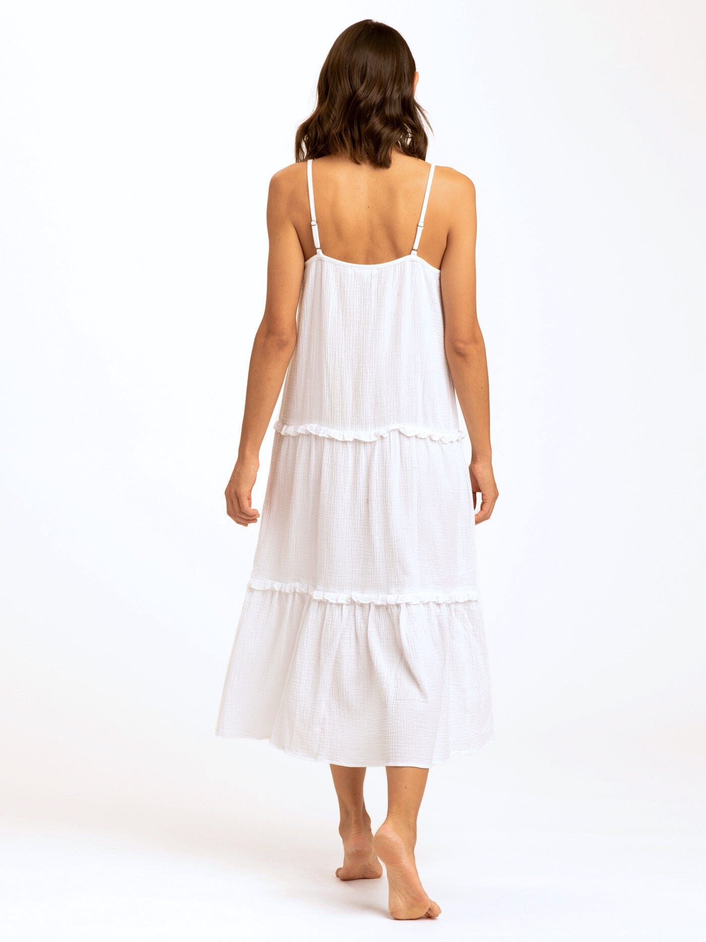 Gina Gauze Ruffle Tiered Dress
