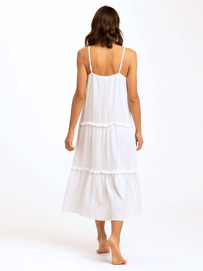 Gina Gauze Ruffle Tiered Dress