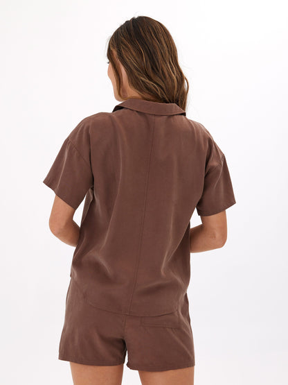 Mikaela Breezy Linen Button-Up