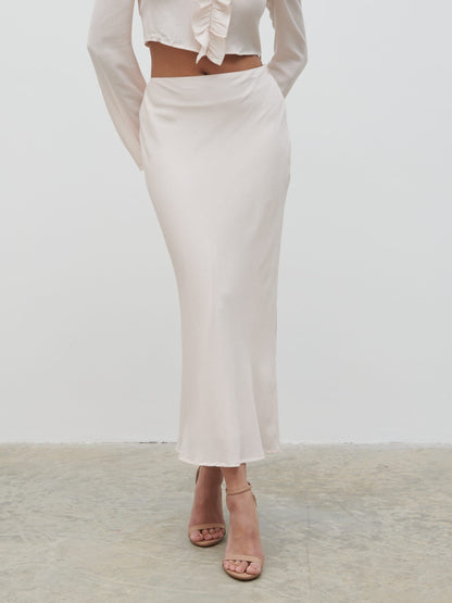 Tiffany Midaxi Skirt - Pale Blush