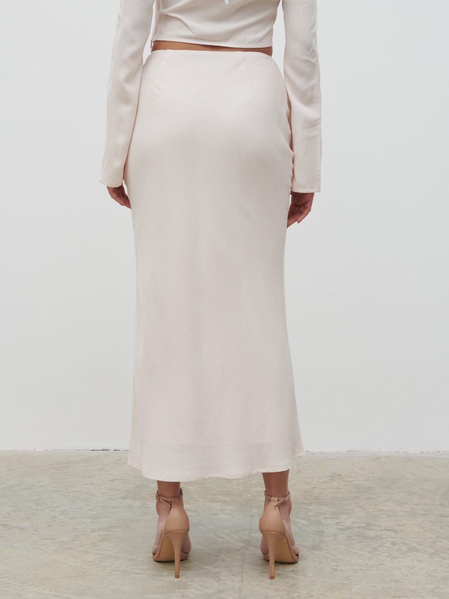 Tiffany Midaxi Skirt - Pale Blush