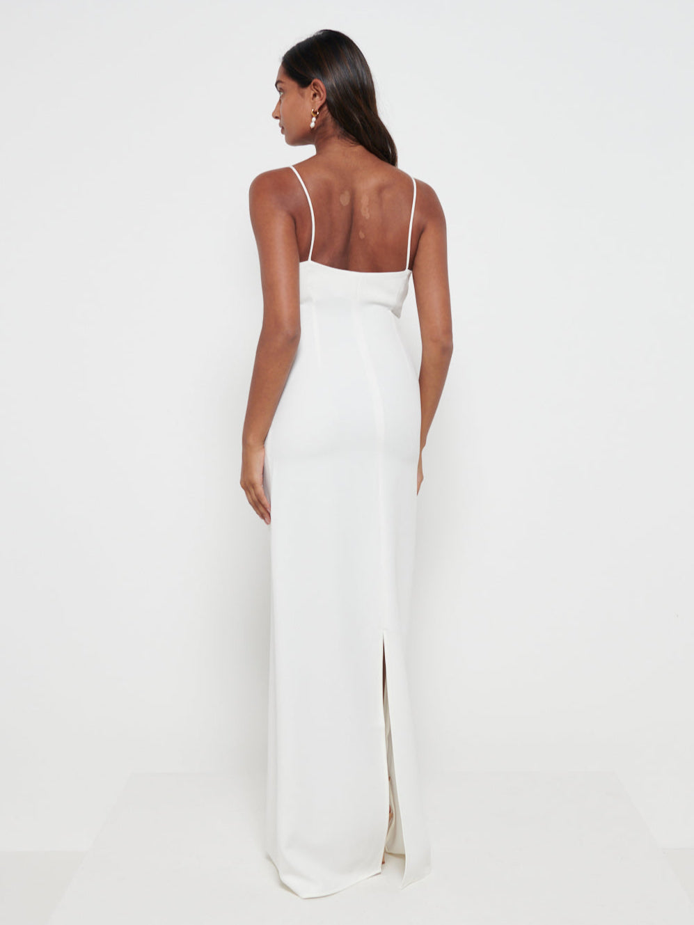 Tillie V-Neck Maxi Bridesmaid Dress - Ivory