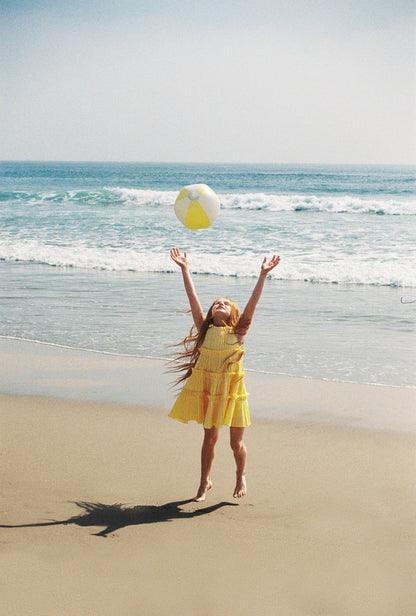 KIDS LEILAH DRESS - DAFFODIL