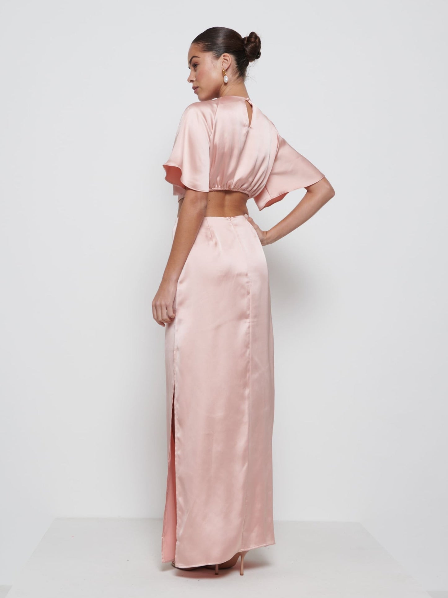 Zara Twist Knot Bridesmaid Dress - Blush