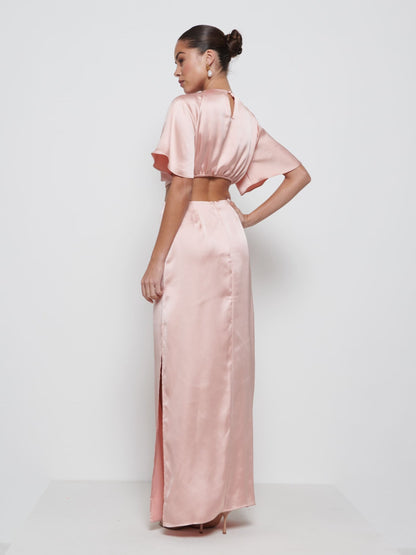 Zara Twist Knot Bridesmaid Dress - Blush