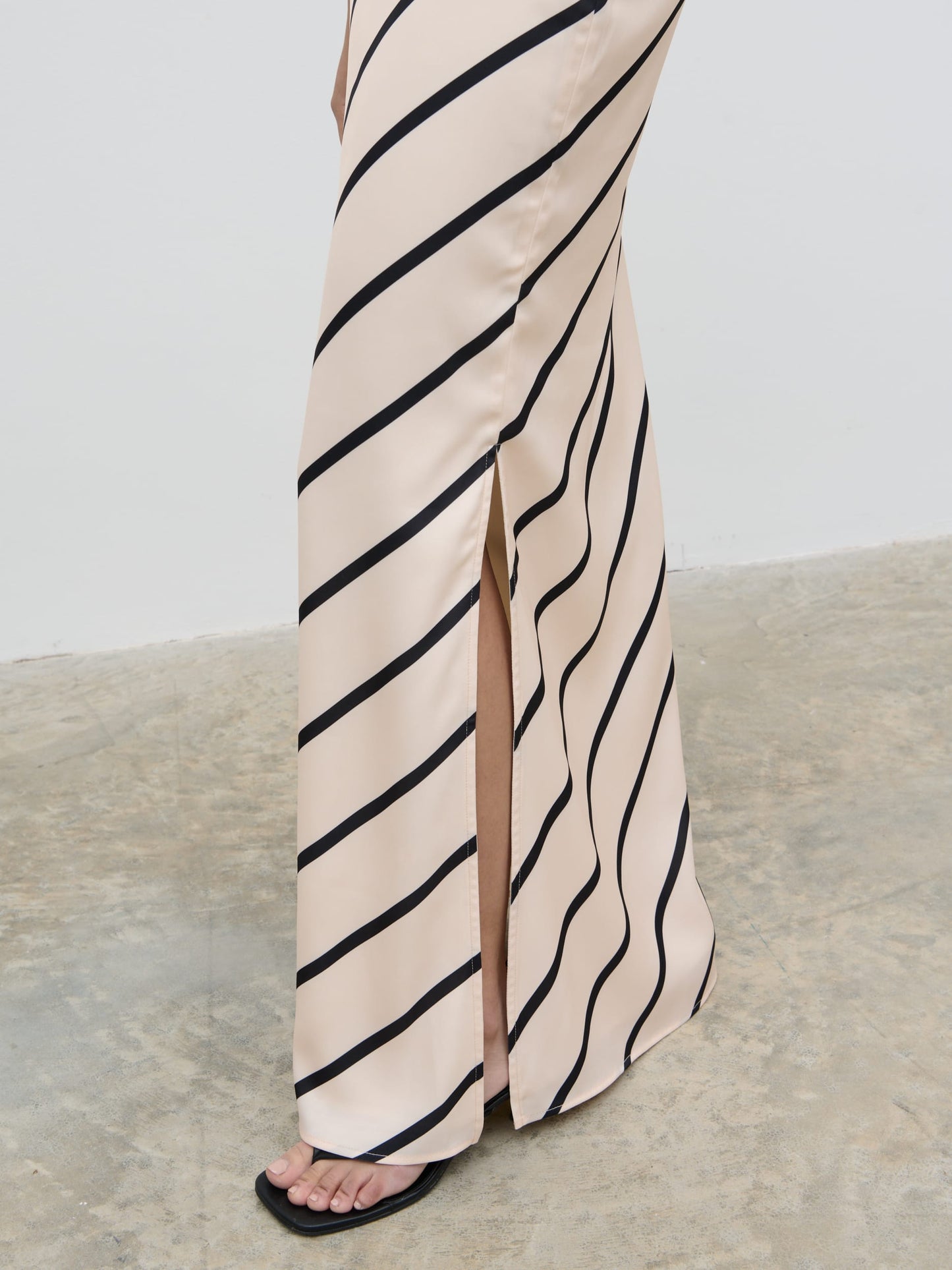 Zuri Maxi Skirt - Asymmetric Stripe