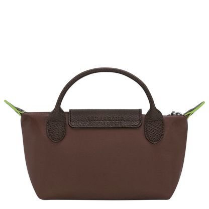 Le Pliage Original Pouch with handle Mocha - Recycled canvas