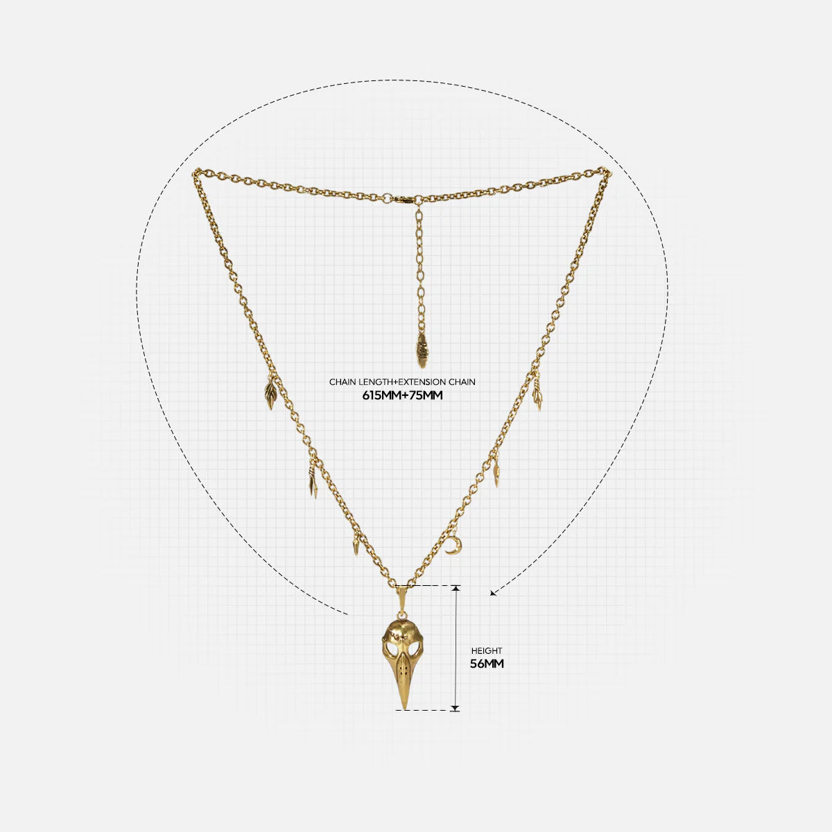 AUGUR SKULL NECKLACE