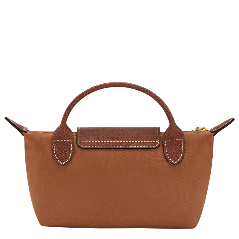 Le Pliage Original Pouch with handle Cognac - Recycled canvas