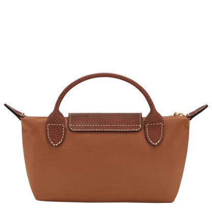 Le Pliage Original Pouch with handle Cognac - Recycled canvas