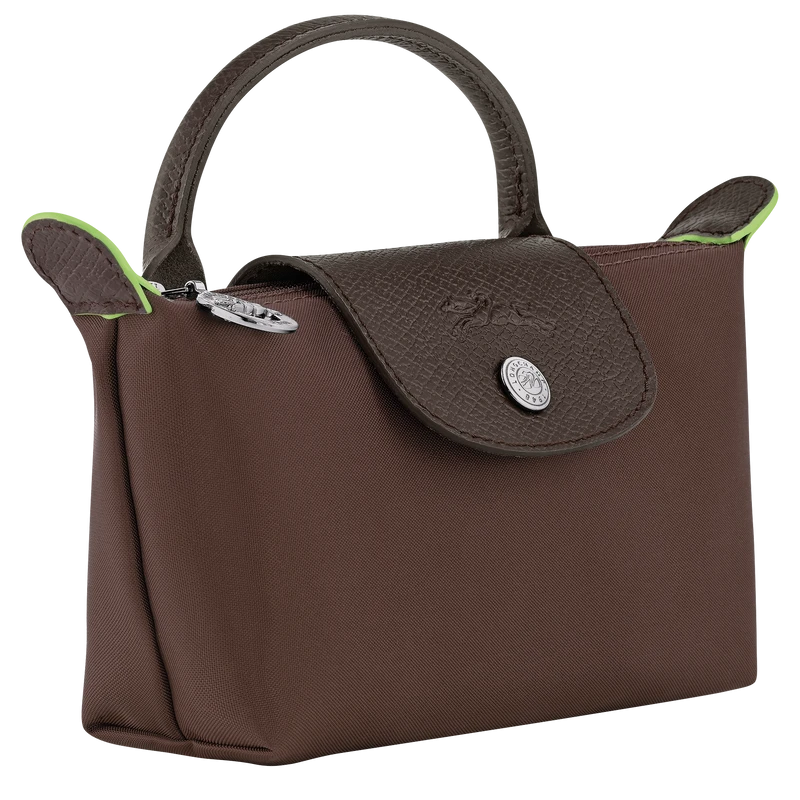 Le Pliage Original Pouch with handle Mocha - Recycled canvas