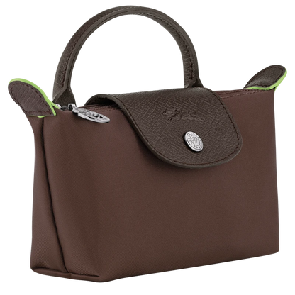 Le Pliage Original Pouch with handle Mocha - Recycled canvas
