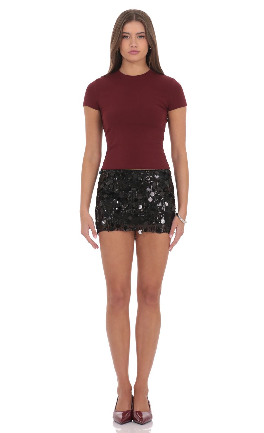 Basic Baby-T in Burgundy