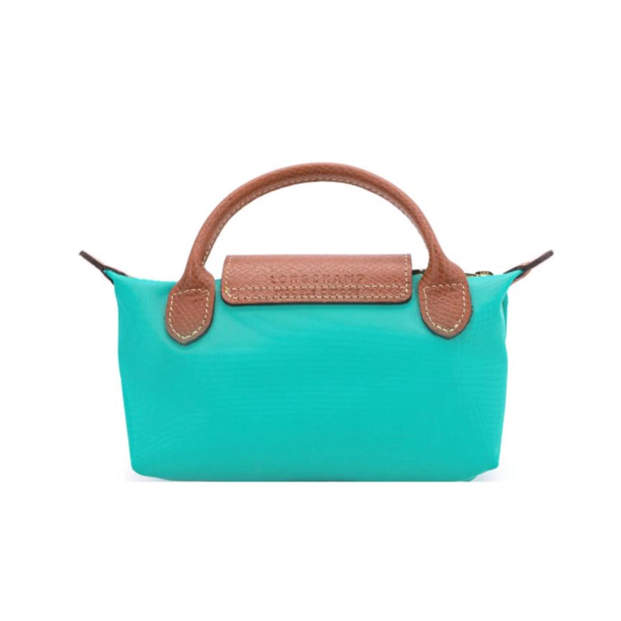 Le Pliage Original Pouch with handle Turquoise Green - Recycled canvas