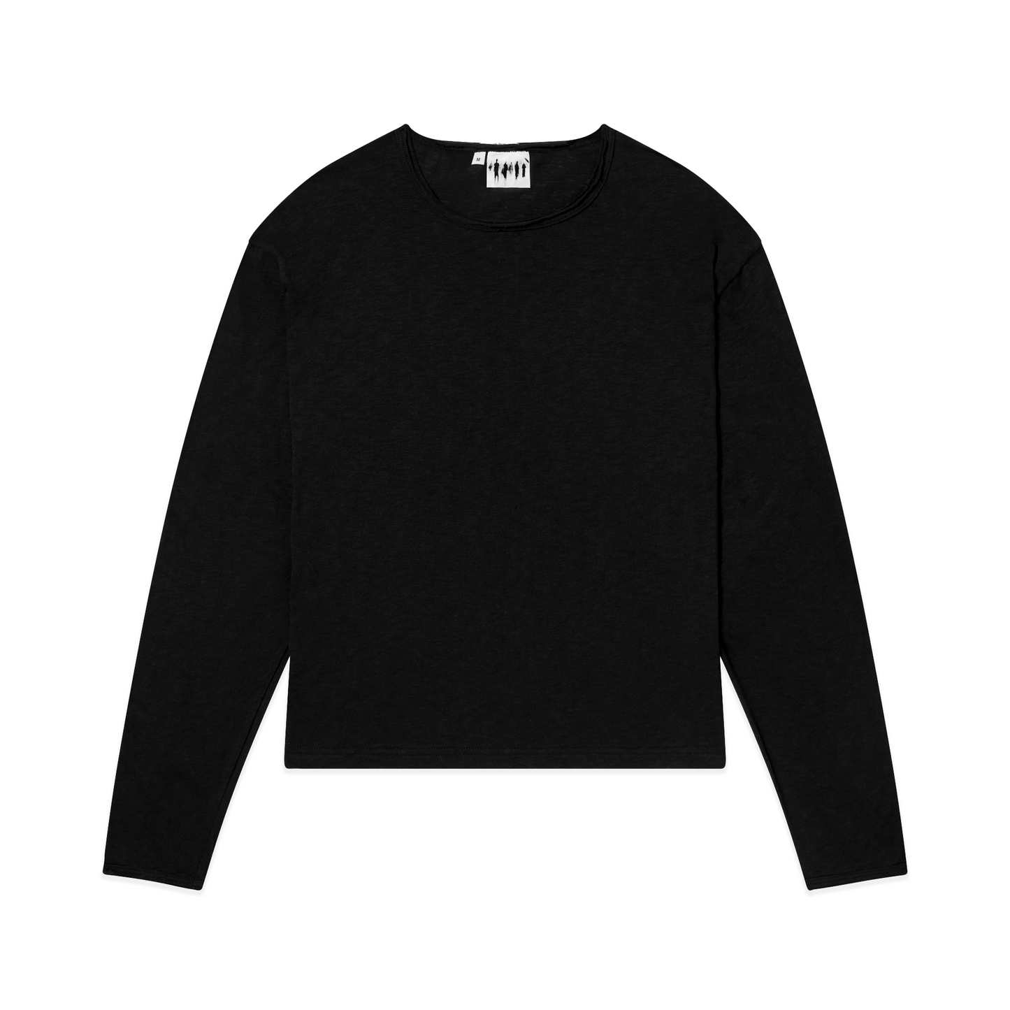 'Terrain' Black Slub Long Sleeve Tee