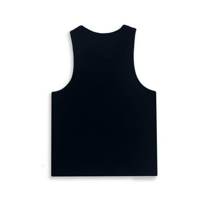 'Black' Waffle Knit Tank Top