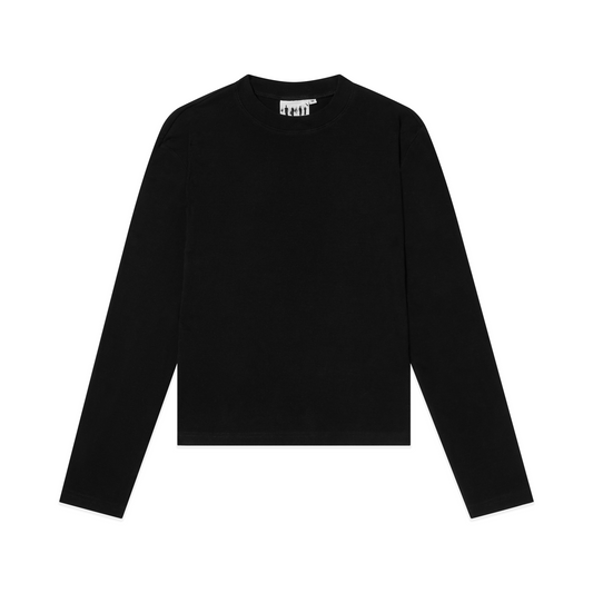 'Tandem' Black Ribbed Long sleeve
